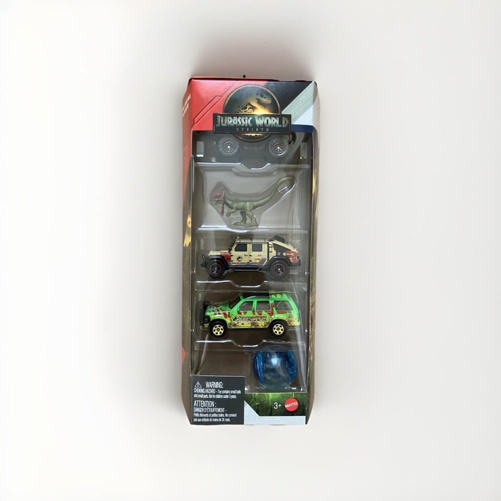 2025 Matchbox Jurassic World Rebirth Adventure Seekers 5 Pack Diecast Toy Set